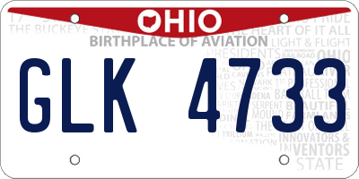 OH license plate GLK4733