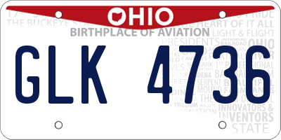 OH license plate GLK4736