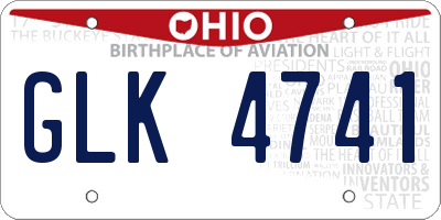 OH license plate GLK4741