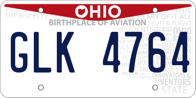 OH license plate GLK4764