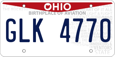 OH license plate GLK4770