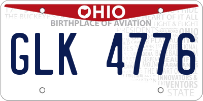 OH license plate GLK4776