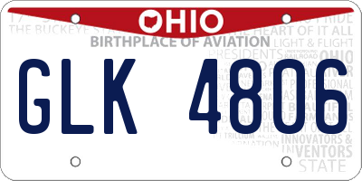 OH license plate GLK4806