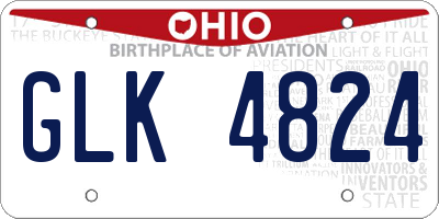 OH license plate GLK4824