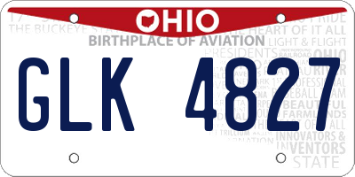 OH license plate GLK4827