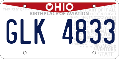 OH license plate GLK4833