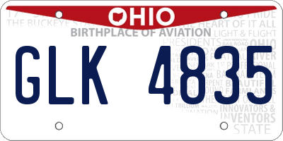 OH license plate GLK4835