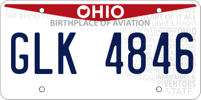 OH license plate GLK4846