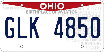 OH license plate GLK4850