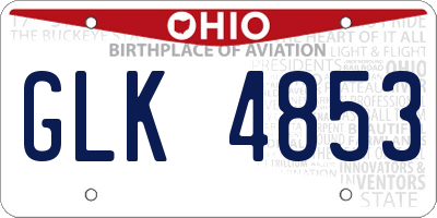 OH license plate GLK4853