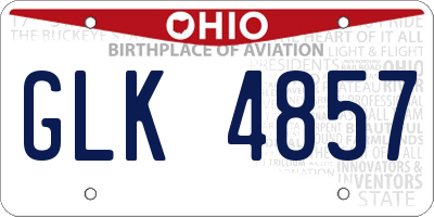 OH license plate GLK4857