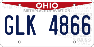OH license plate GLK4866