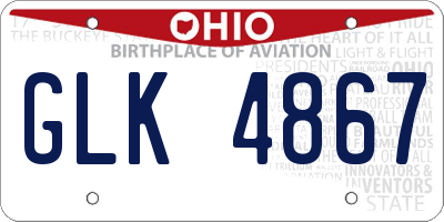 OH license plate GLK4867