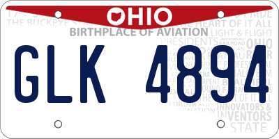 OH license plate GLK4894