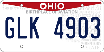 OH license plate GLK4903
