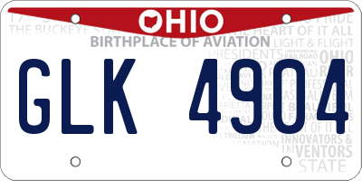 OH license plate GLK4904