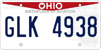 OH license plate GLK4938