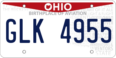 OH license plate GLK4955