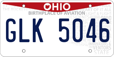 OH license plate GLK5046