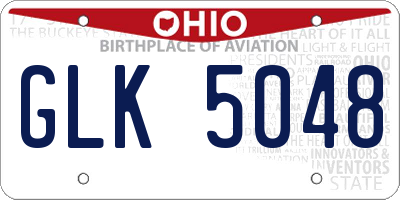 OH license plate GLK5048