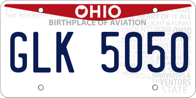 OH license plate GLK5050