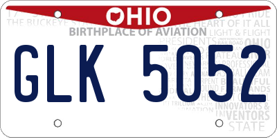 OH license plate GLK5052