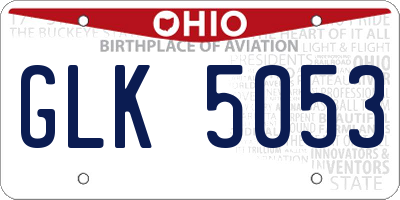OH license plate GLK5053