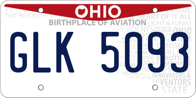 OH license plate GLK5093