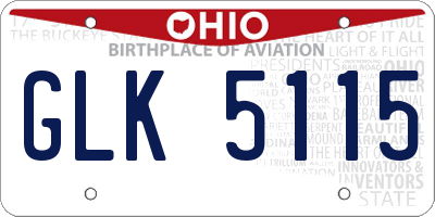 OH license plate GLK5115
