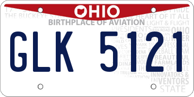 OH license plate GLK5121