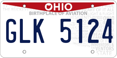 OH license plate GLK5124