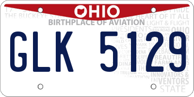 OH license plate GLK5129