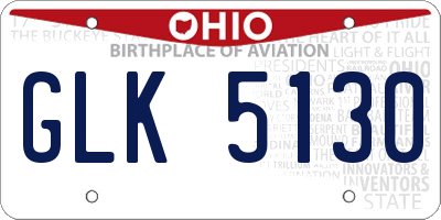 OH license plate GLK5130