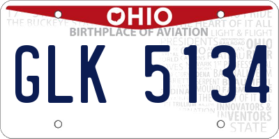 OH license plate GLK5134
