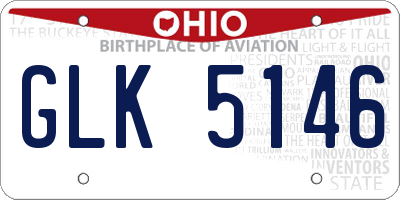 OH license plate GLK5146