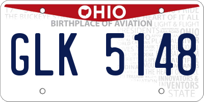 OH license plate GLK5148
