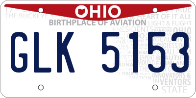 OH license plate GLK5153
