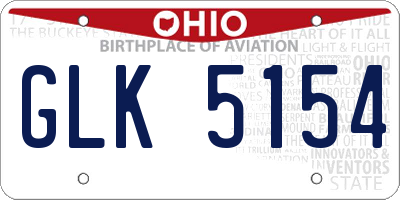 OH license plate GLK5154