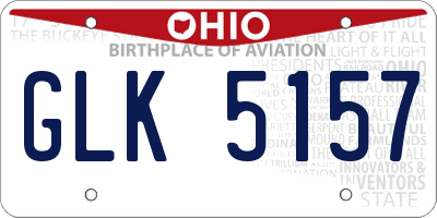 OH license plate GLK5157