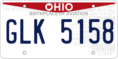 OH license plate GLK5158