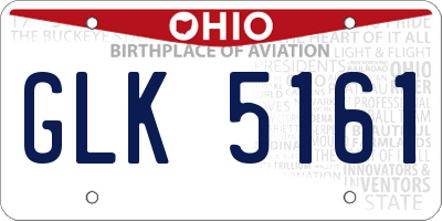 OH license plate GLK5161