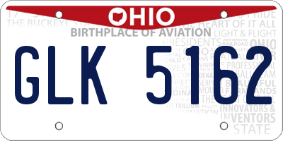 OH license plate GLK5162