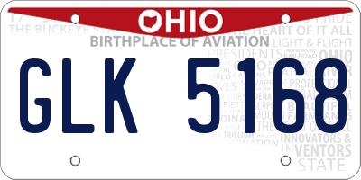 OH license plate GLK5168