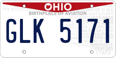 OH license plate GLK5171