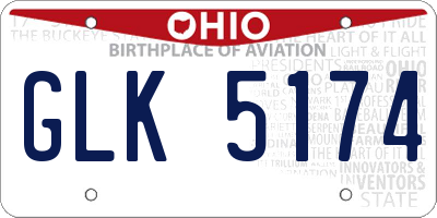 OH license plate GLK5174