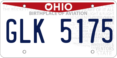 OH license plate GLK5175