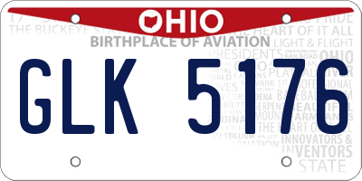 OH license plate GLK5176