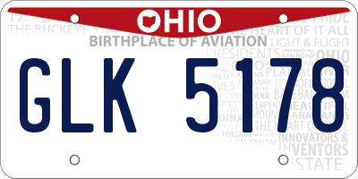 OH license plate GLK5178