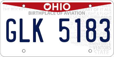 OH license plate GLK5183