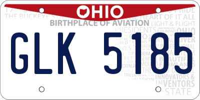 OH license plate GLK5185